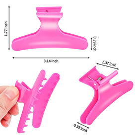 Clips à cheveux Ondder roses, usage dans un salon de coiffure