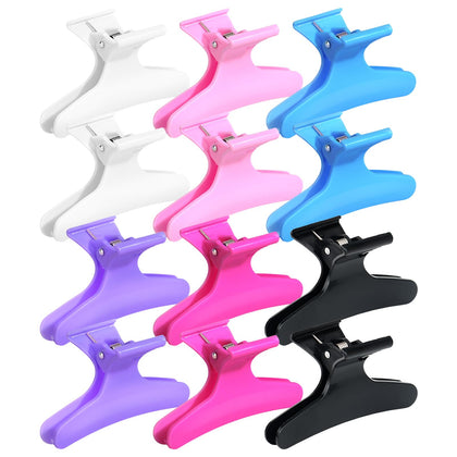 Clips à cheveux papillon Ondder en pack de 12, vue de face