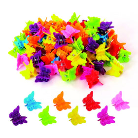 Clips à cheveux papillon Ruocce - 100 pièces de couleurs variées