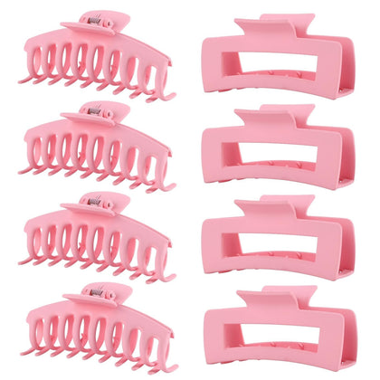 Clips à cheveux roses LuSeren, vue avant, taille 4,3 pouces