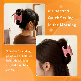 Clips à cheveux ROVLET en acétate sur une table