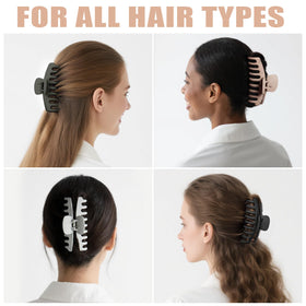 Clips à cheveux TOCESS en couleur crème, vue de haut