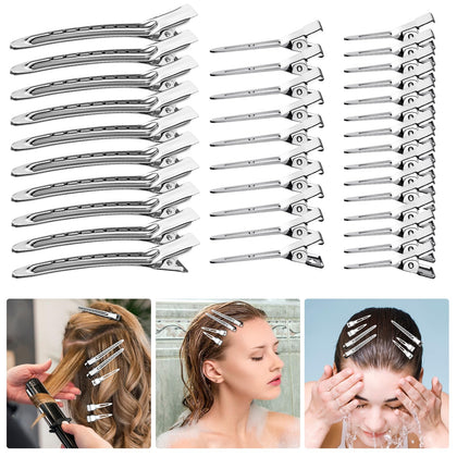 Clips à cheveux Viywicz en métal argenté, ensemble de 52 pièces