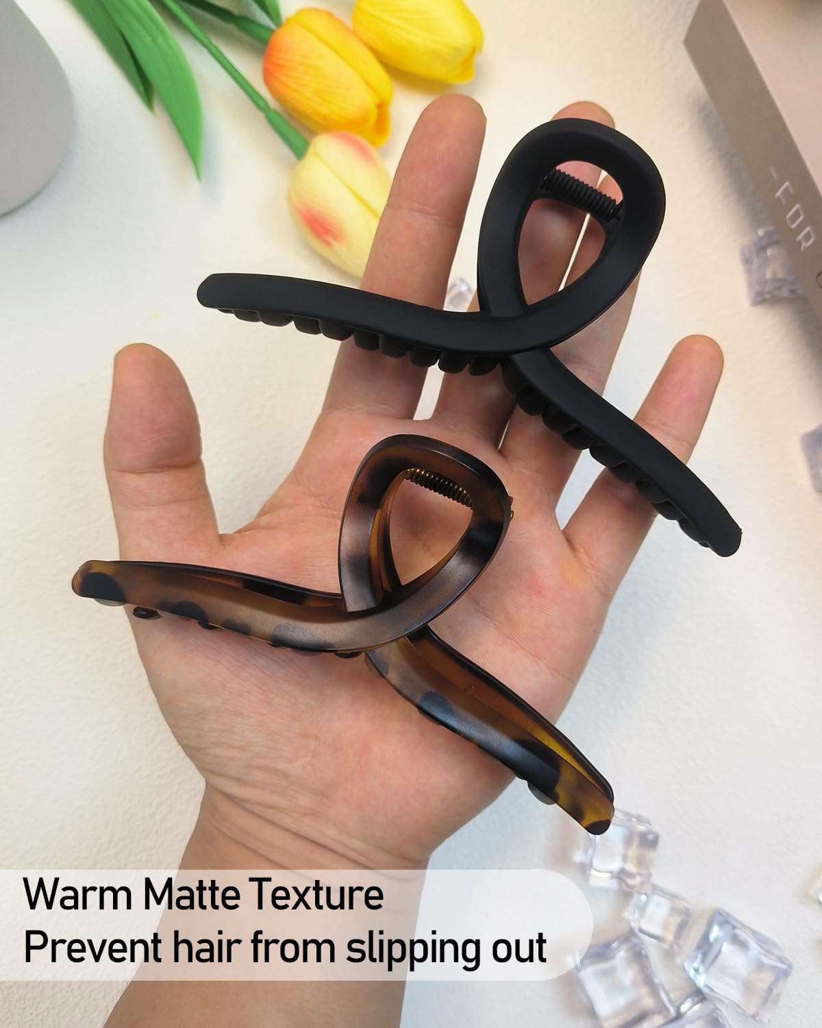 Clips à cheveux XL Nalodu dans un sac à main, parfaits pour le voyage