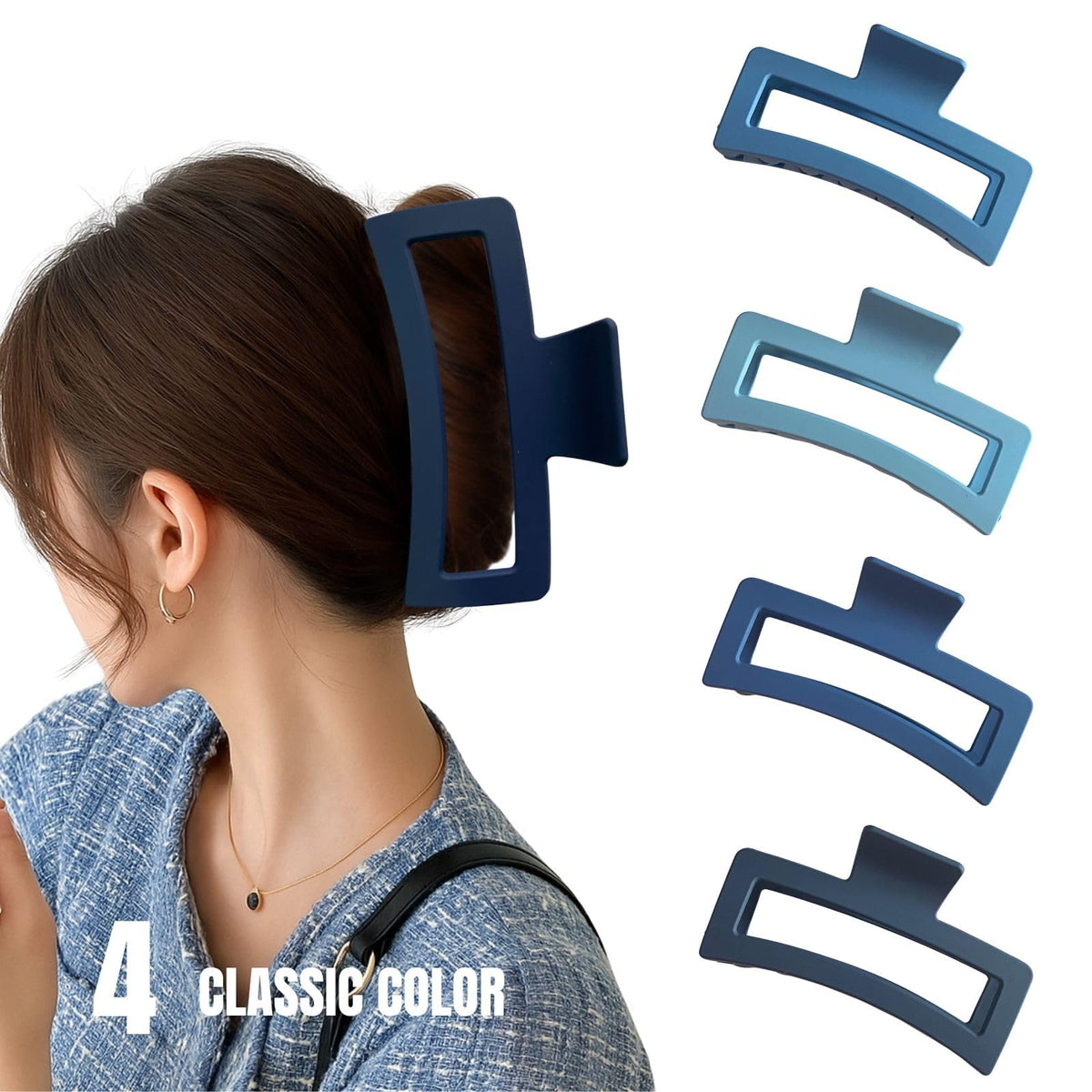 Clips à cheveux ZYTJ en utilisation pour maintenir des cheveux épais