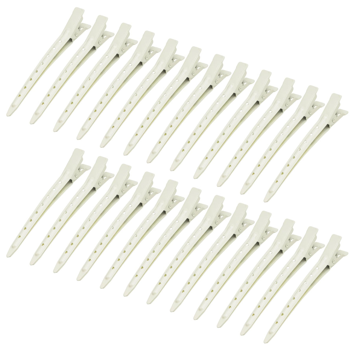 Clips à pince Bantoye 24 pièces en métal blanc, vue avant