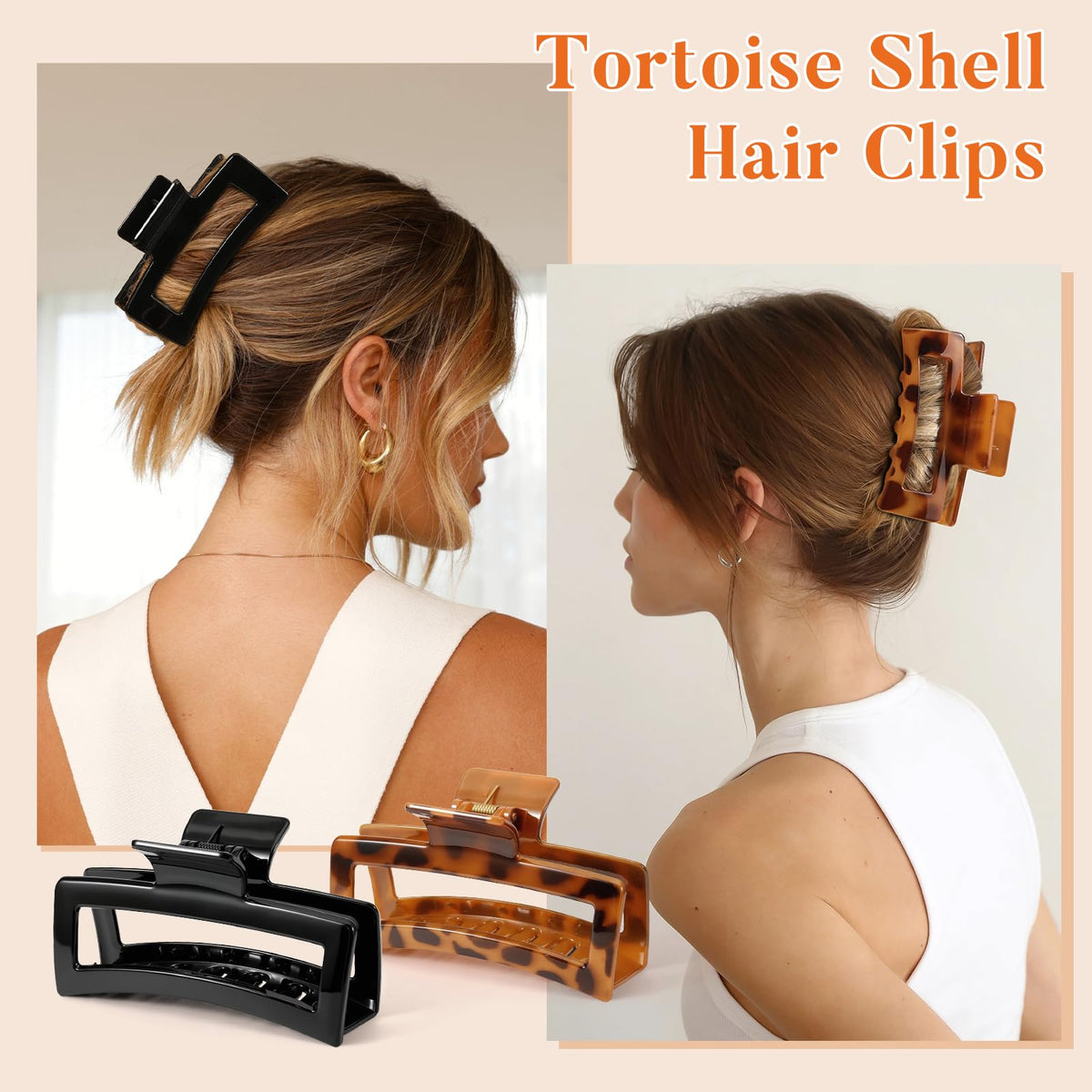 Clips Auseibeely XL 5 pouces utilisés pour un coiffage élégant