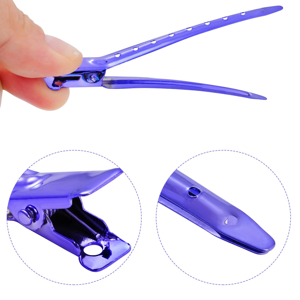 Clips canard Bantoye dans un paquet de 24 pièces couleur violet