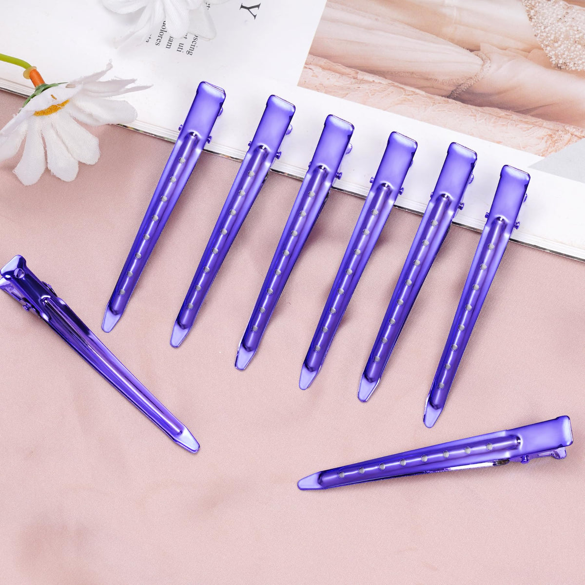 Clips canard Bantoye en utilisation sur cheveux pour coiffure