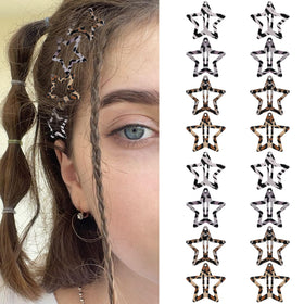 Clips cheveux étoile SAOROPEB en couleur grise, vue de face