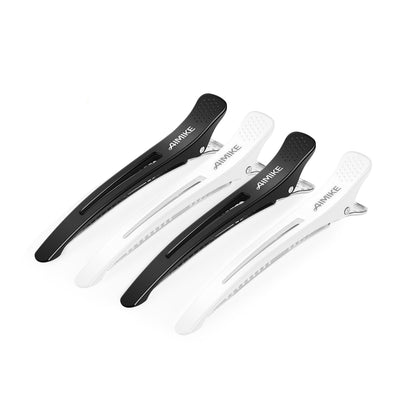 Clips de cheveux AIMIKE 4 pièces en noir et blanc, vue de face