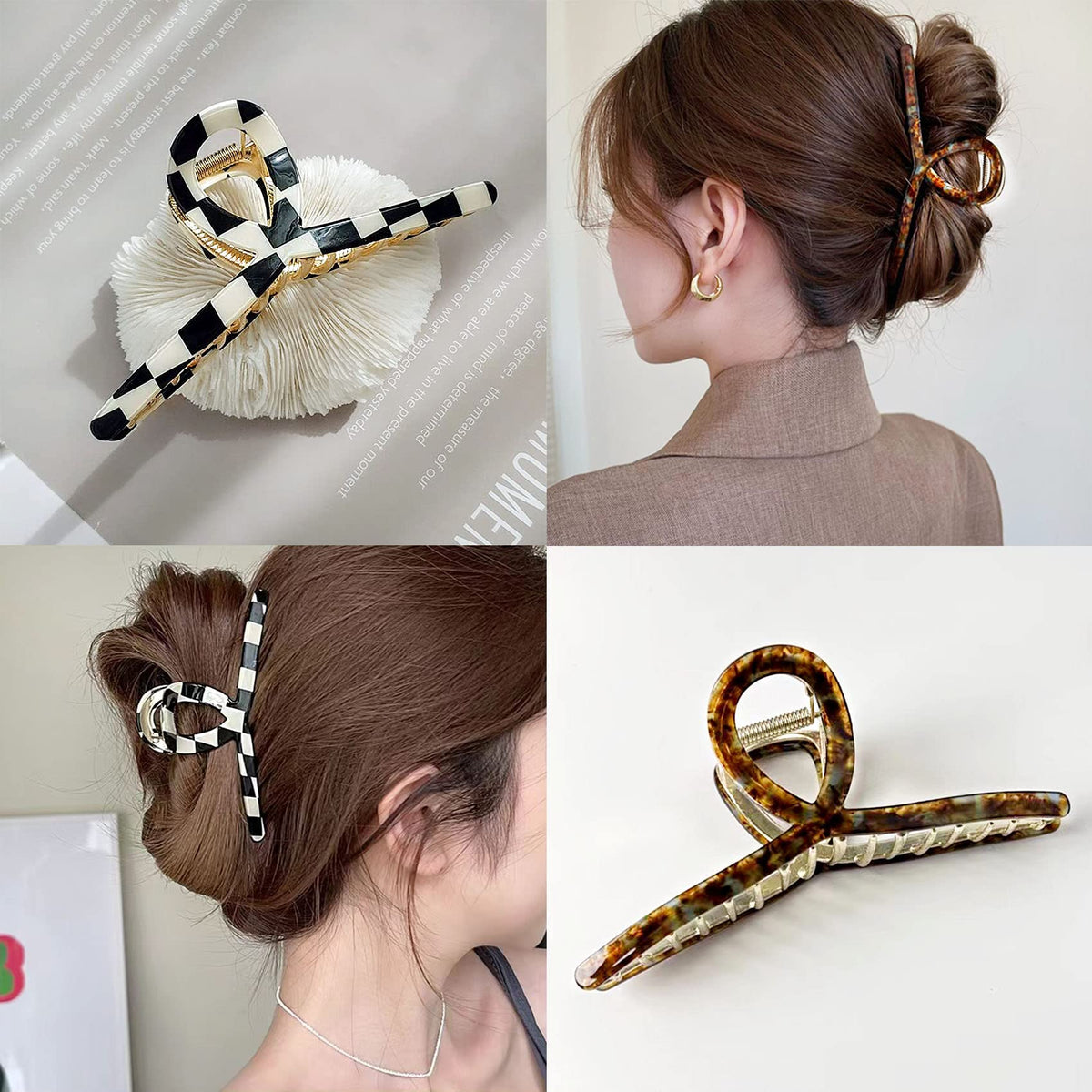 Clips de cheveux FAELBATY couleur orange paon