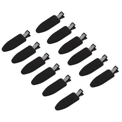 Clips de cheveux minihope noirs, 12 pièces, vue de face