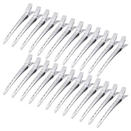 Clips en métal argenté mat Bantoye, paquet de 24 pièces