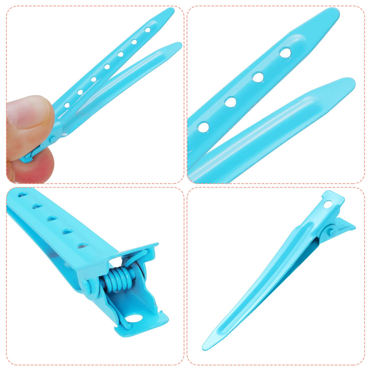 Clips en métal Bantoye 2,75 pouces bleu sur une table