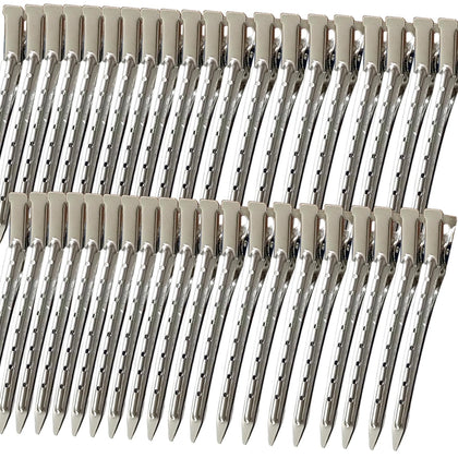 Clips en métal Mythos 40 pièces, modèle argenté, vue de face