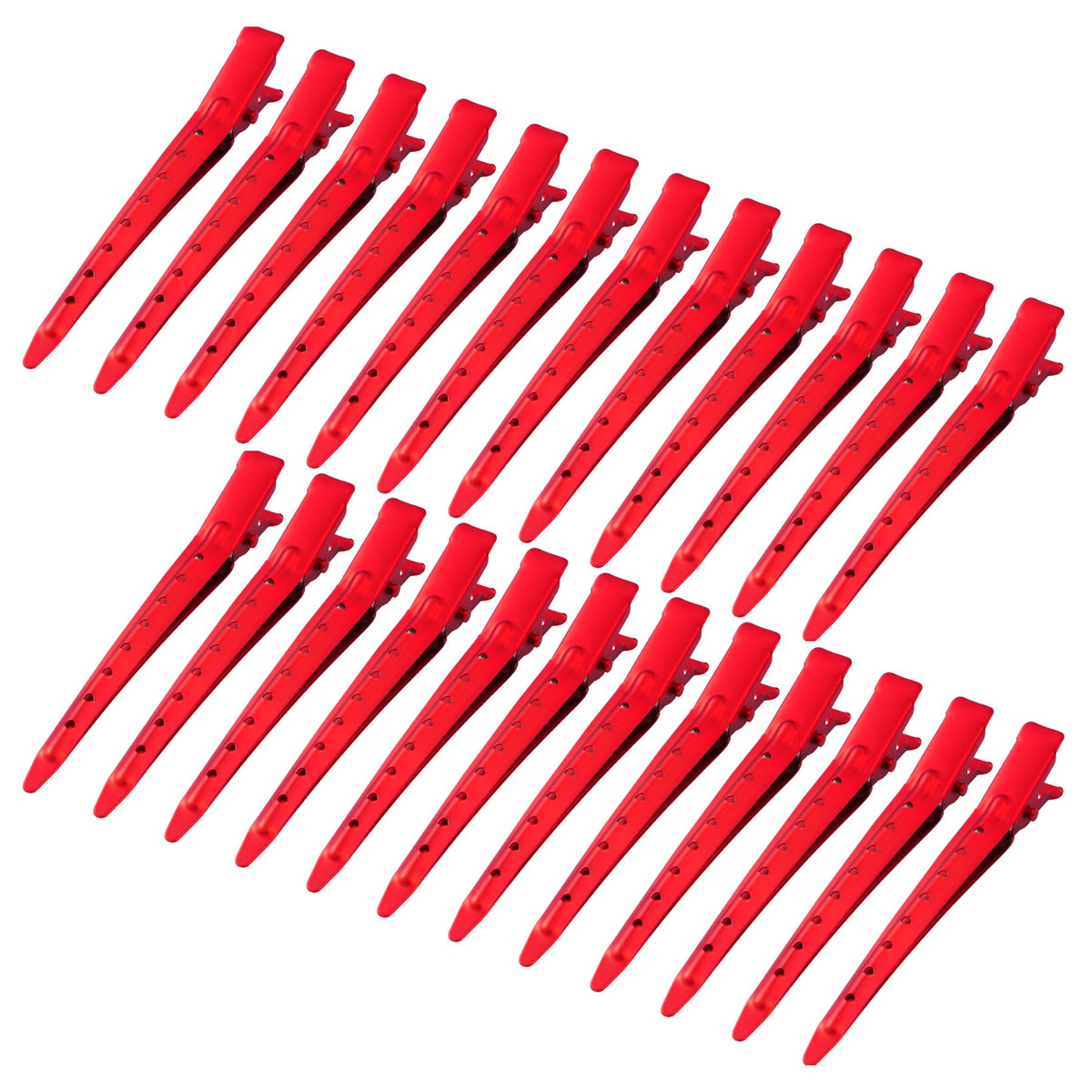 Clips en métal rouge mat Bantoye, vue de face