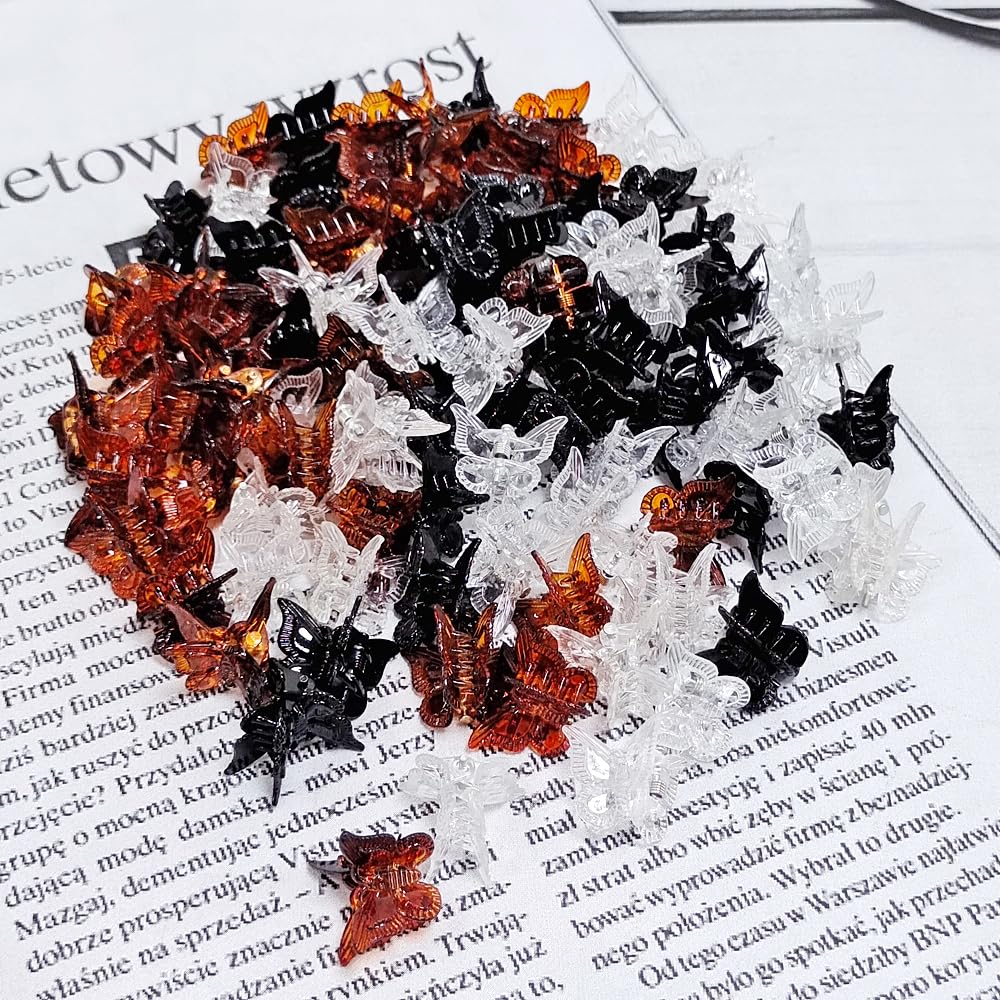 Clips papillon Ruocce en couleur blanche sur cheveux