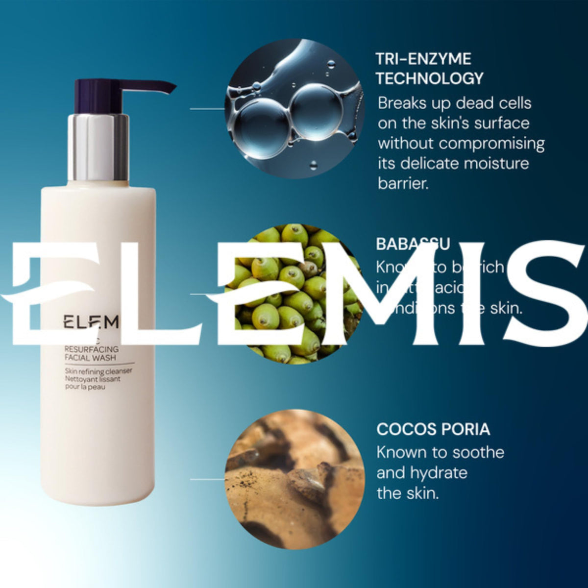 Close-up de la bouteille de ELEMIS Dynamic Resurfacing