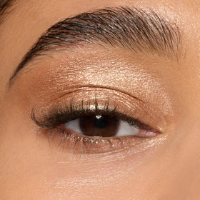 Close-up des paillettes micro-fines dans l'eyeshadow