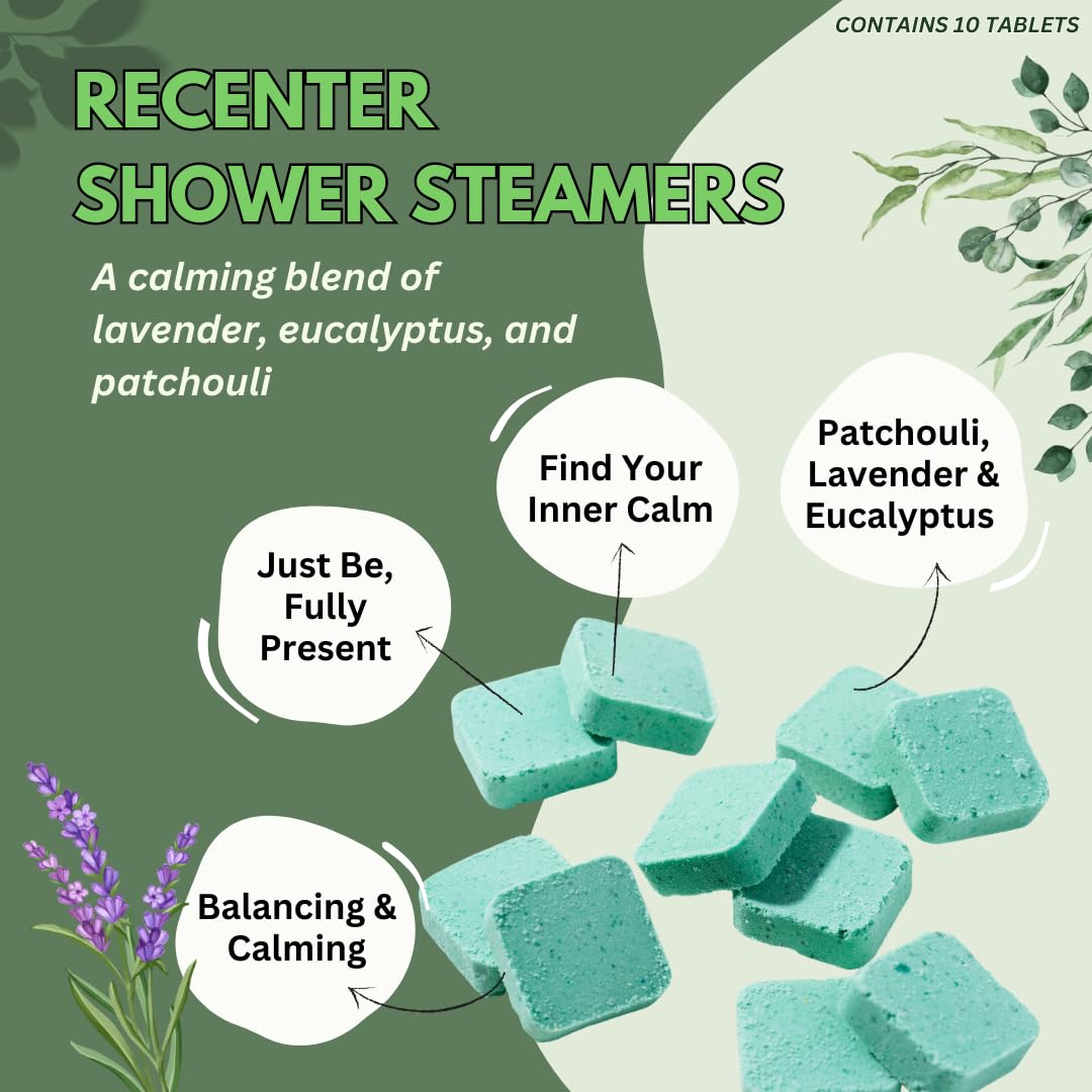 Close-up of a shower steamer with essential oils