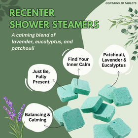 Close-up of a shower steamer with essential oils
