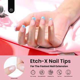 Close-up of Beetles Gel Nail Tips texture