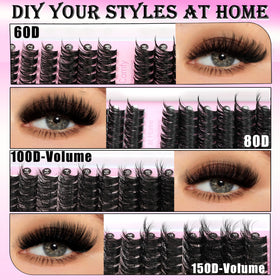 Clusters de cils 100D et 150D du kit YIDUO