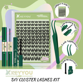 Clusters de cils Angel A01 de KEYYOU en gros plan