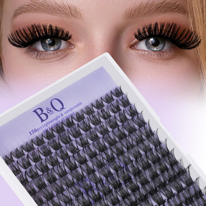 Clusters de cils B&Qaugen 72pcs D Curl en boîte
