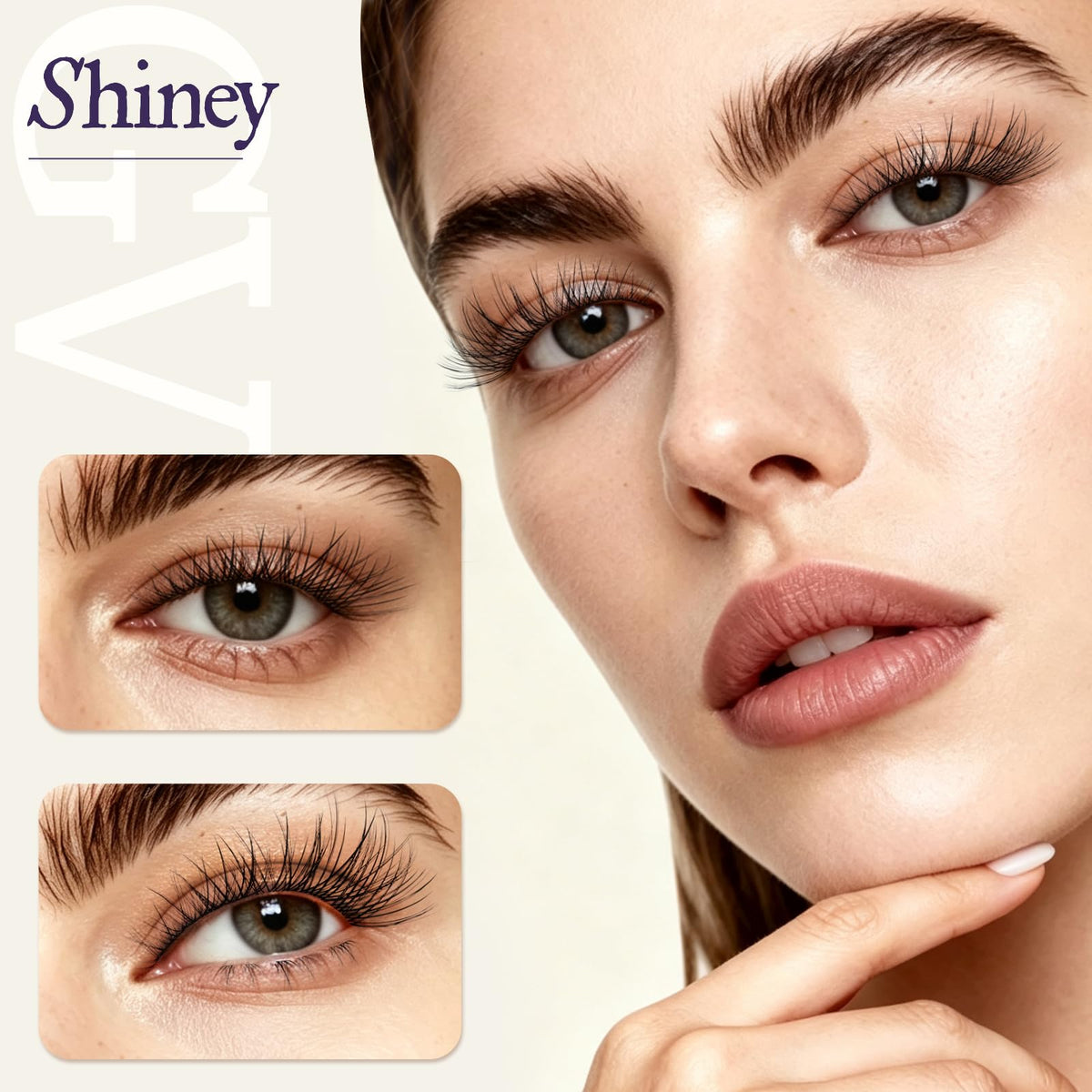 Clusters de cils GlowVane avec finition naturelle et légère