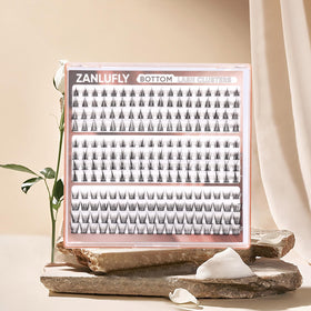 Clusters de cils inférieurs zanlufly, trois styles affichés ensemble