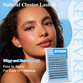 Clusters de cils KevKev sur fond blanc