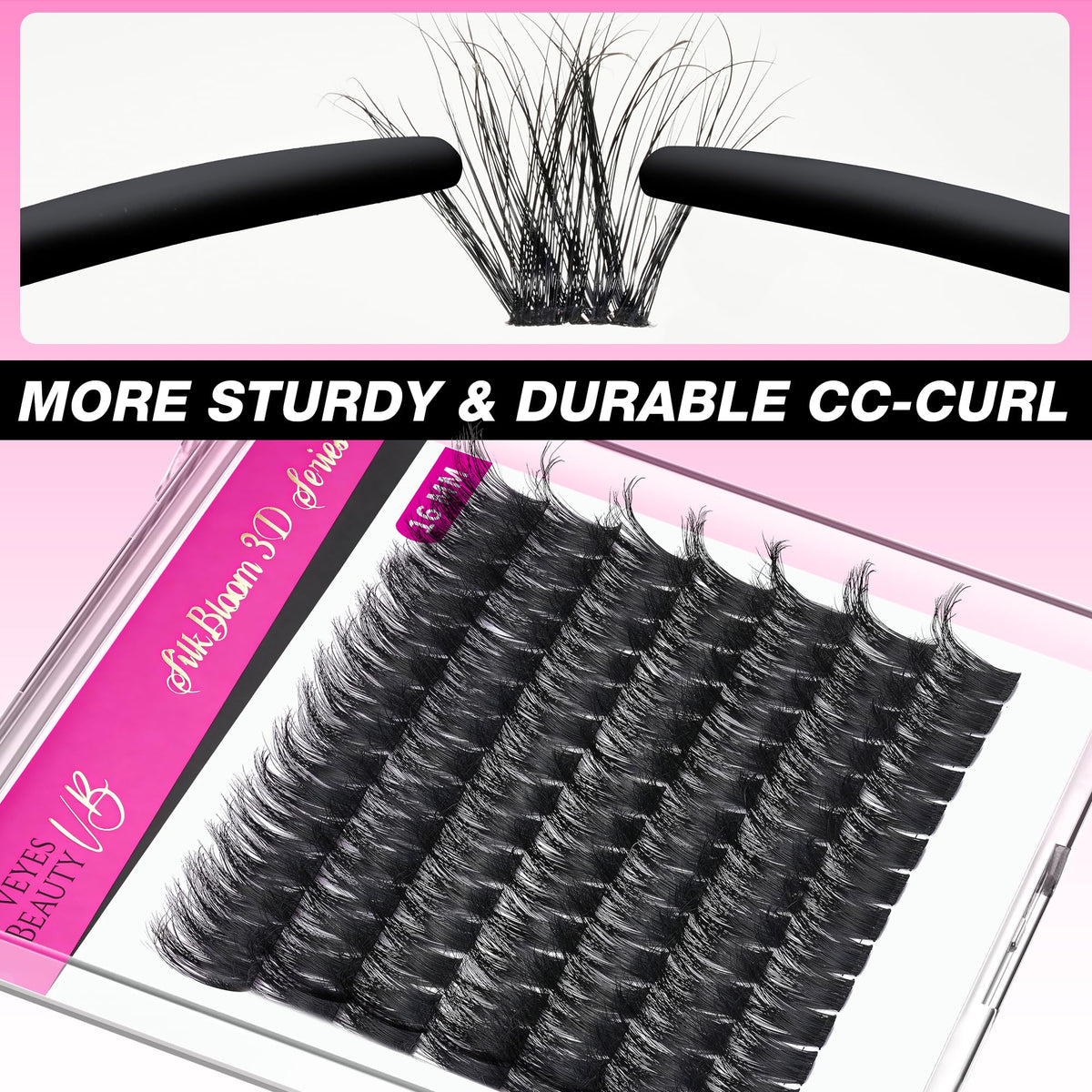 Clusters de cils VEYESBEAUTY sur un support