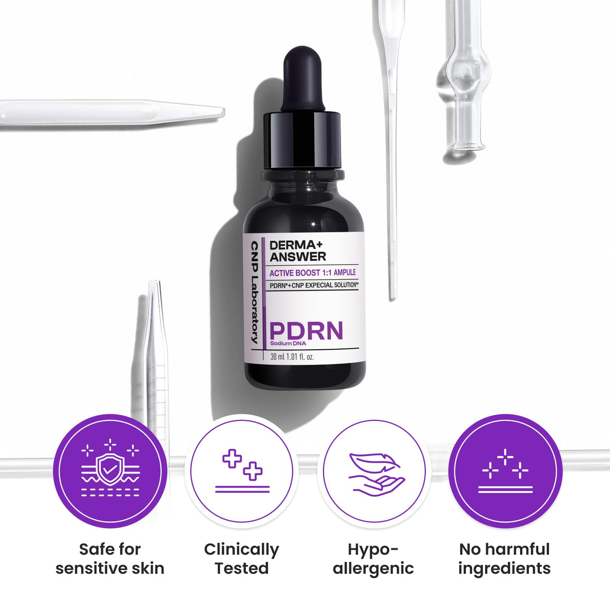 CNP Active Ampoule 1:1 PDRN 30ml avec d'autres produits de beauté