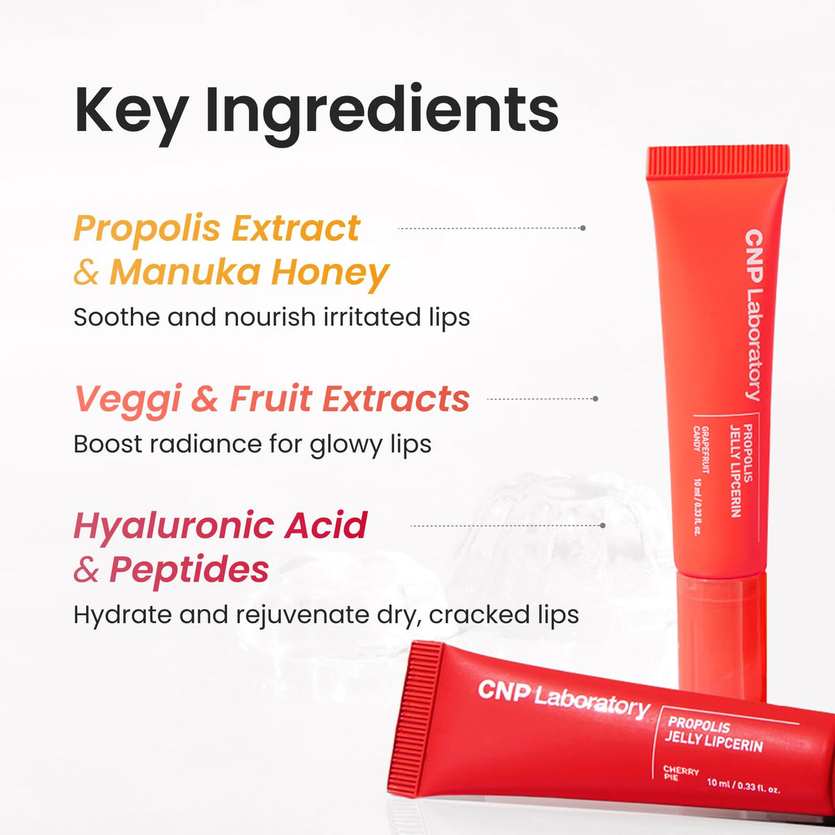 CNP Propolis Jelly Lipcerin™ 05 Grapefruit Candy en usage