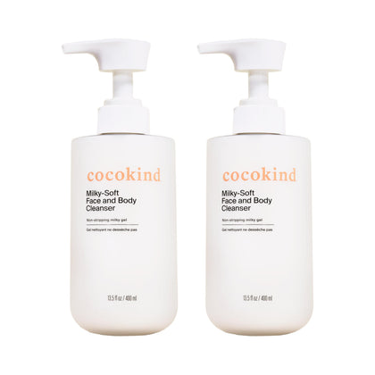 Cocokind Nettoyant Doux Milky pour Visage et Corps, bouteille avant