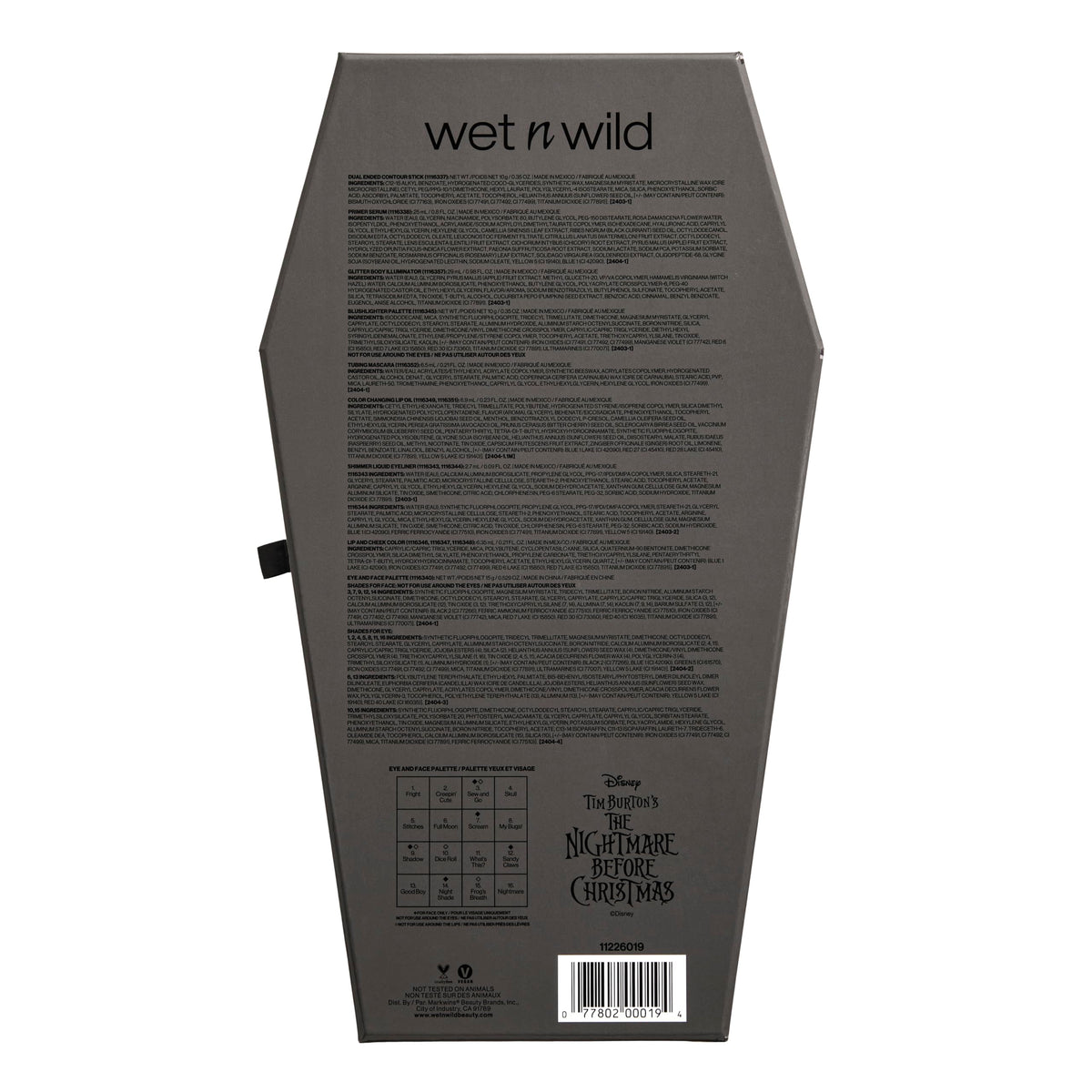 Coffre collector avec Jack et Sally de wet n wild