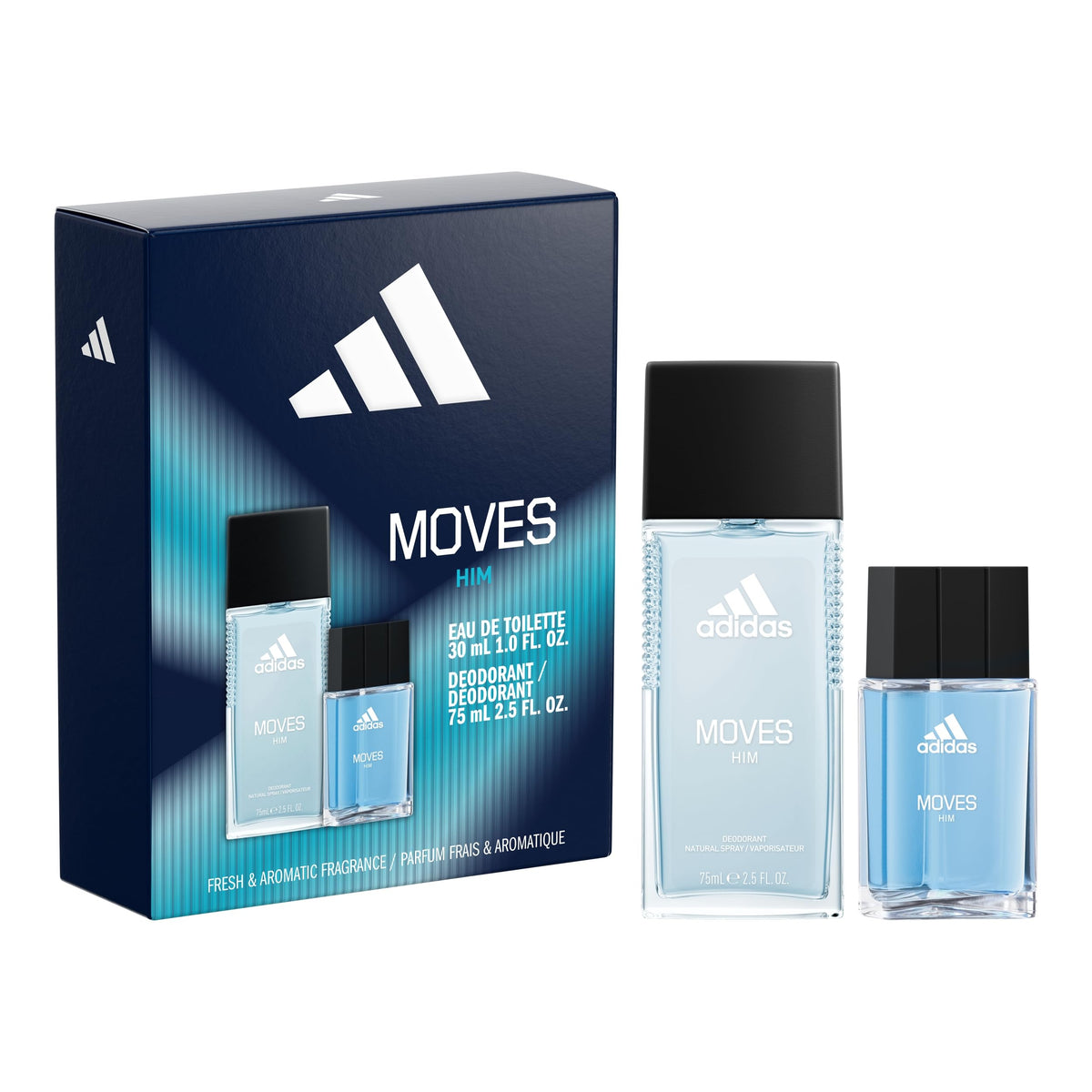Coffret adidas Moves for Him avec Eau de Toilette et Déodorant