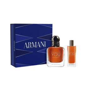 Coffret Armani Beauty Stronger With You Intensely avec flacon 30 ml et format voyage 15 ml