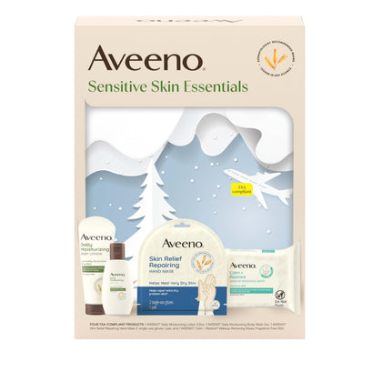 Coffret Aveeno Essentiels Peau Sensible avec 4 produits