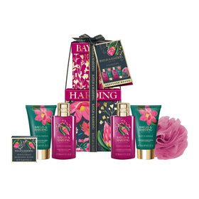 Coffret Baylis & Harding Boudoire avec produits de soins et packaging floral