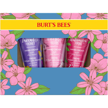 Coffret Burt's Bees avec 3 tubes de crèmes pour les mains au beurre de karité
