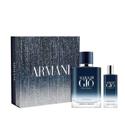 Coffret cadeau Armani Beauty Acqua di Giò Profondo avec deux flacons