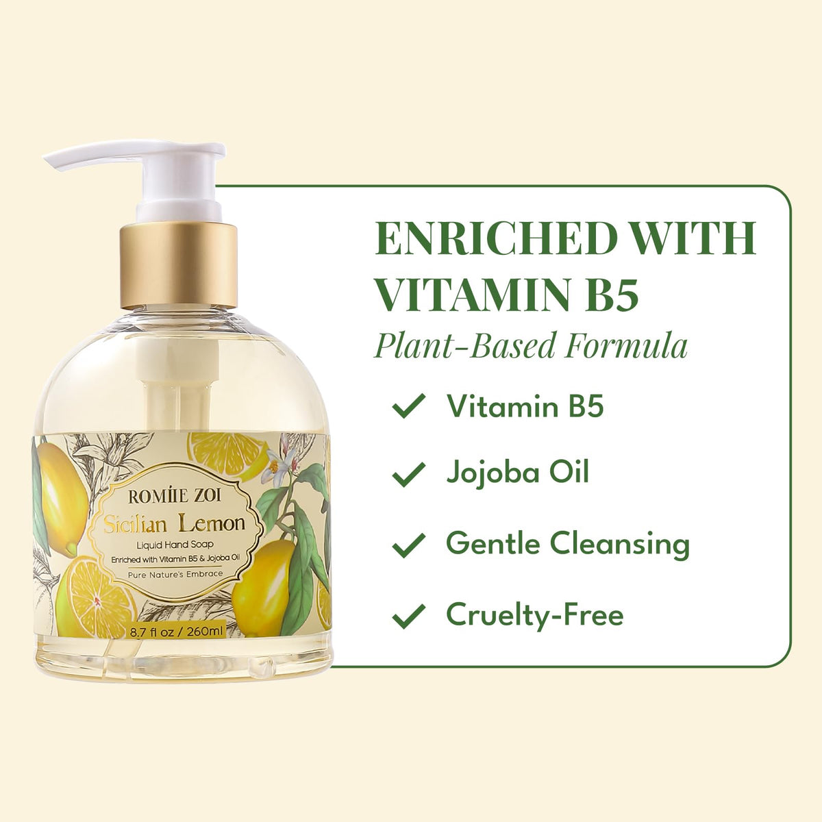 Coffret cadeau contenant le savon liquide ROMIIE ZOI