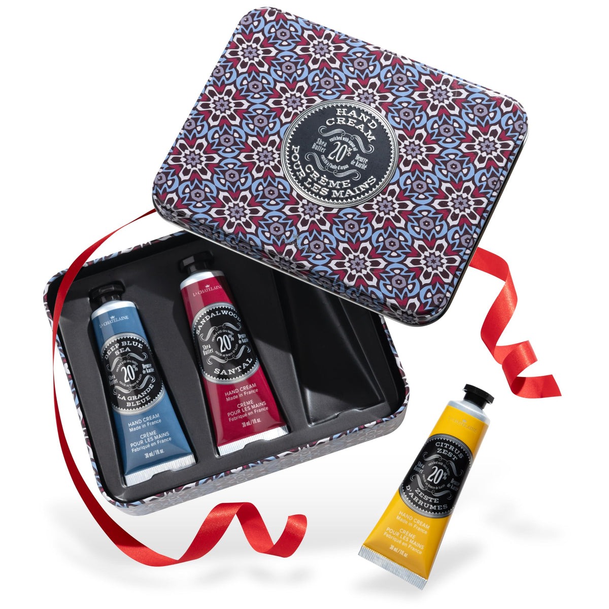 Coffret cadeau crème mains La Chatelaine vue de face