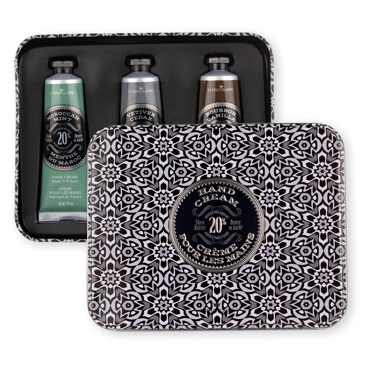 Coffret cadeau La Chatelaine avec crèmes mains et beurre de karité