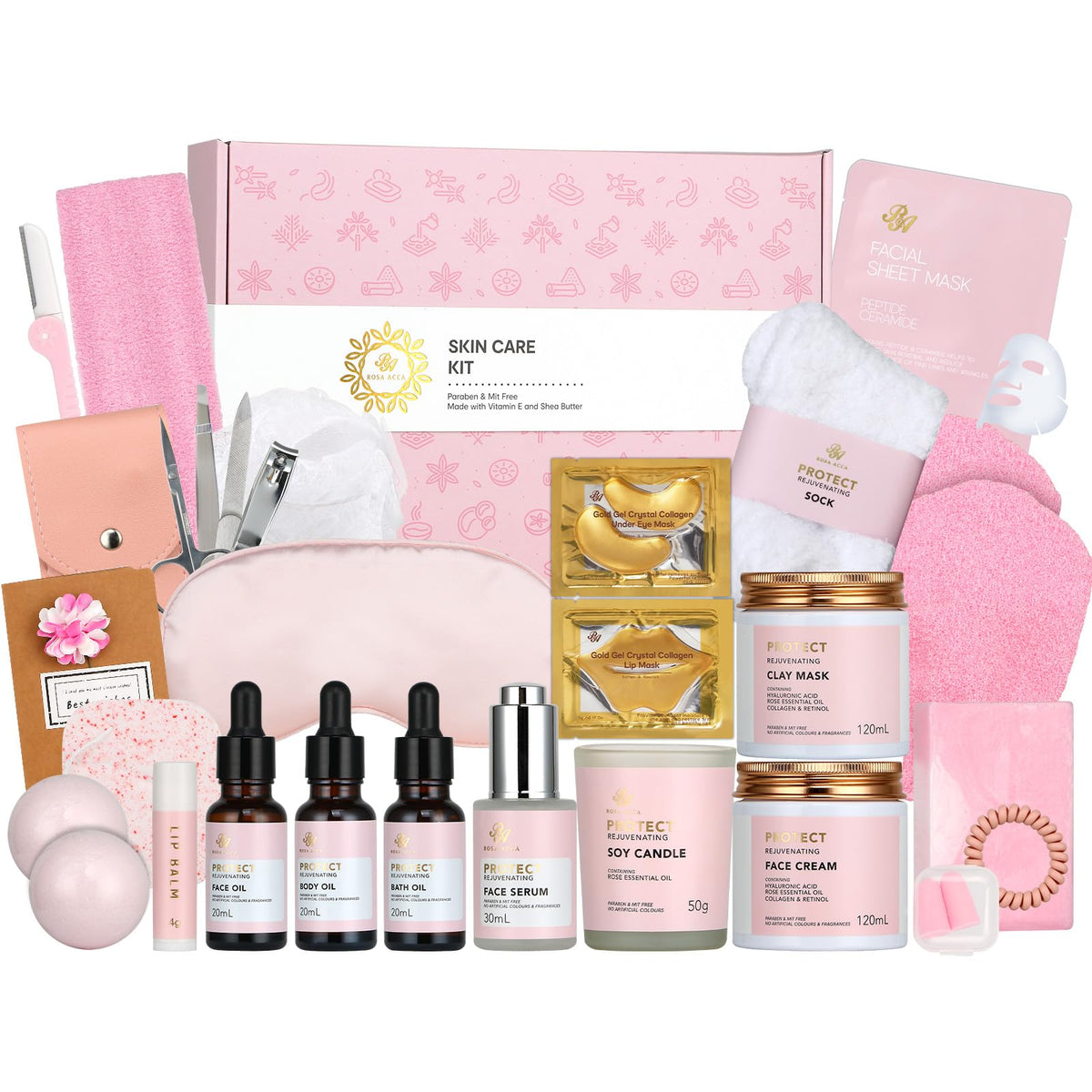 Coffret cadeau RA ROSA ACCA de 30 pièces avec sérums et masques
