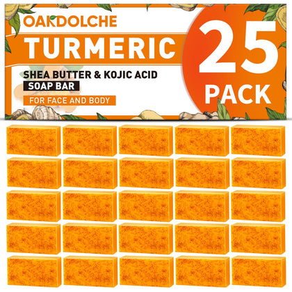 Coffret de 25 savons OAKDOLCHE au curcuma et acide kojique vue de face
