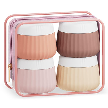 Coffret de 4 contenants de voyage Mrsdry en silicone avec sac transparent